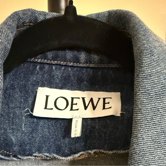 Loewe Men’s Denim Jacket Leather Patch color Blue size 48 - Picture 6 of 10